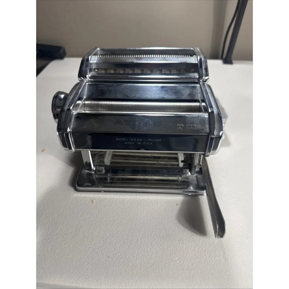 Marcato Atlas‎ Deluxe 150 Manual Crank Pasta Machine Noodle Maker Italy w/Crank